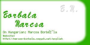 borbala marcsa business card